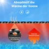 Wiltec Pool Solarfolie 5 x 8 m, schwarz, Poolheizung aus 120 µ starkem PE Film, Poolabdeckung Poolplane Solarplane rechteckig