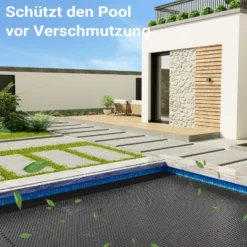 Wiltec Pool Solarfolie 4 x 6 m, schwarz, Poolheizung aus 120 µ starkem PE Film, Poolabdeckung Poolplane Solarplane rechteckig