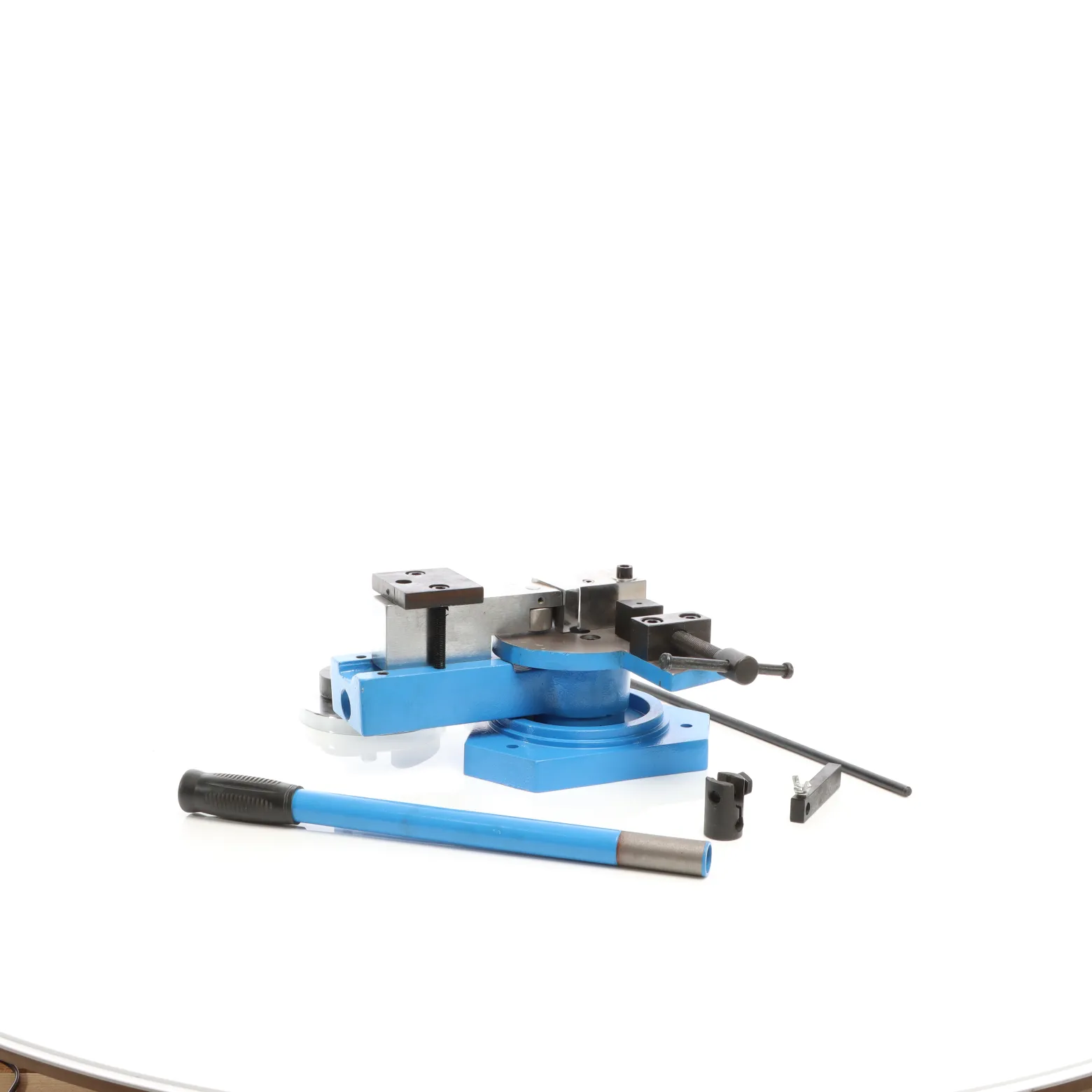 Wiltec Profi Blechbiegemaschine, 360° max. Biegewinkel, manueller Universalbieger für Winkel für Flachstahl, Rundstahl, Vierkantstahl, zur Metallbearbeitung