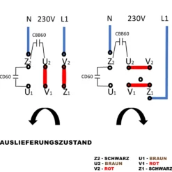 Wiltec Profi Elektromotor 230 V 1,5 kW (2 PS) 1-phasig 2-polig E-Motor mit Anlaufkondensator 2850 U/min und Kupferwicklung