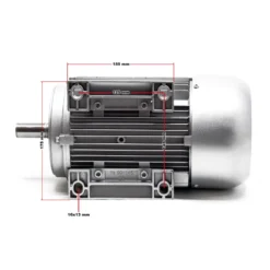 Wiltec Profi Elektromotor 230 V 1,5 kW (2 PS) 1-phasig 2-polig E-Motor mit Anlaufkondensator 2850 U/min und Kupferwicklung