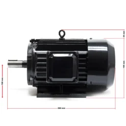 Wiltec Profi Elektromotor 400 V 3 kW (4 PS) 3-phasig 2-polig E-Motor in Bauform B3 2830 U/min mit Kupferwicklung, Drehstrommotor