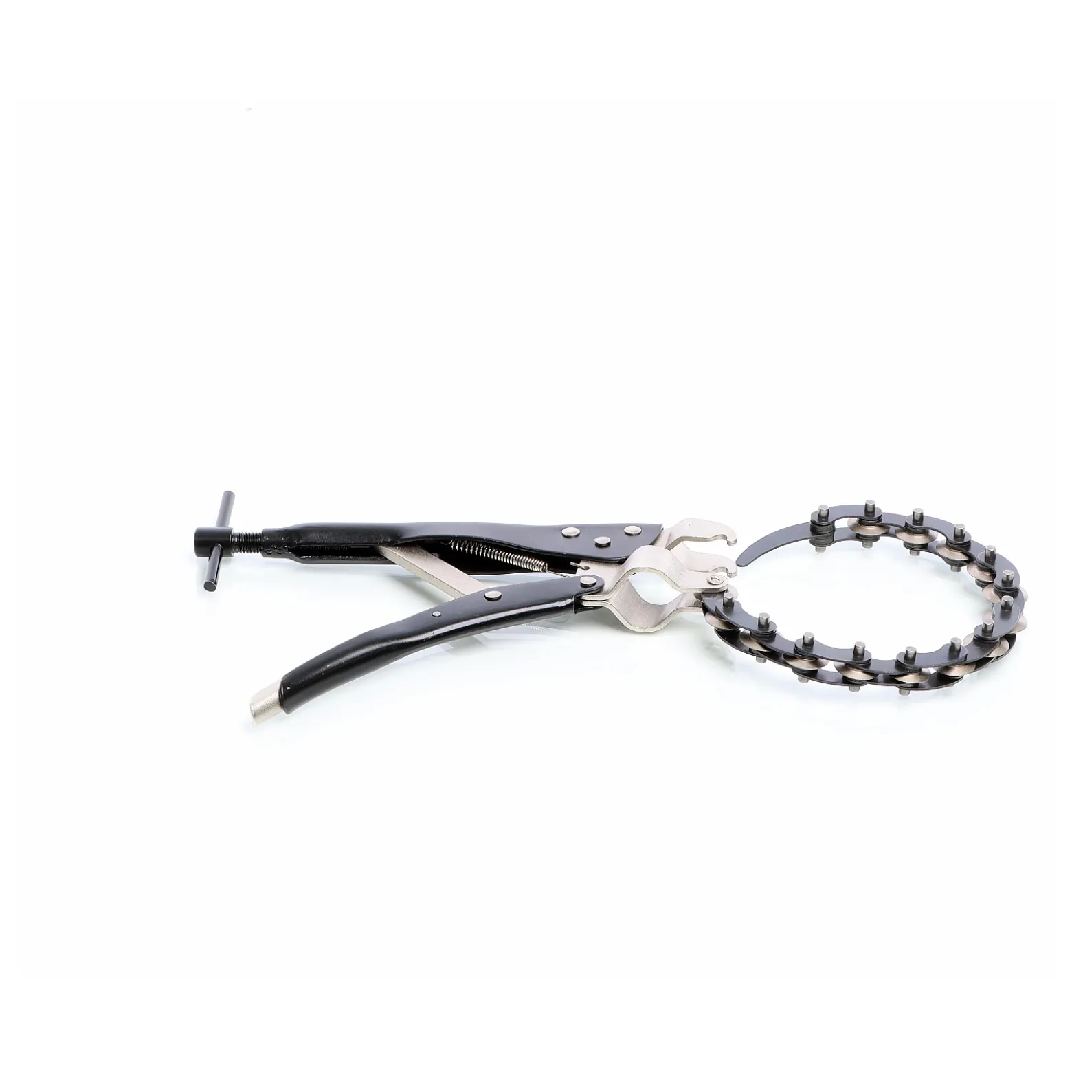 Wiltec Profi Kettenrohrschneider für Auspuffrohr Ø 19-80 mm, Rohrschneider für Stahl, Kupfer, Kunststoff, Kettentrenner aus Stahl