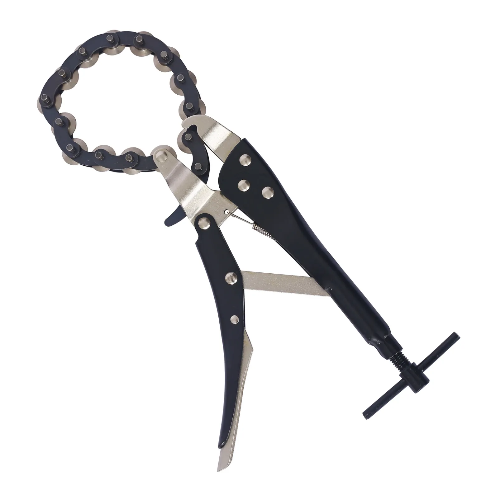 Wiltec Profi Kettenrohrschneider für Auspuffrohr Ø 19-80 mm, Rohrschneider für Stahl, Kupfer, Kunststoff, Kettentrenner aus Stahl