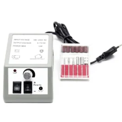 Wiltec Profi Nagelfräser Set 20.000 U/min, Elektrisch Nagefräse für Pediküre Maniküre Nail Art Nagelkosmetik, 6 Bits und 6 Aufsätze, Nagelschleifer