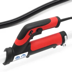 Wiltec Profi Trockenbauschleifer 750 W, Wandschleifer Deckenschleifer mit 225 mm Schleifteller, Langhalsschleifer mit Absaugung, Zubehör und Teleskopstange