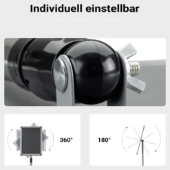 Wiltec Präsentationsständer höhenverstellbar 88-138 cm, Infoständer für A3, Aufsteller Aluminium & Stahl, Werbeaufsteller vielseitig einsetzbar