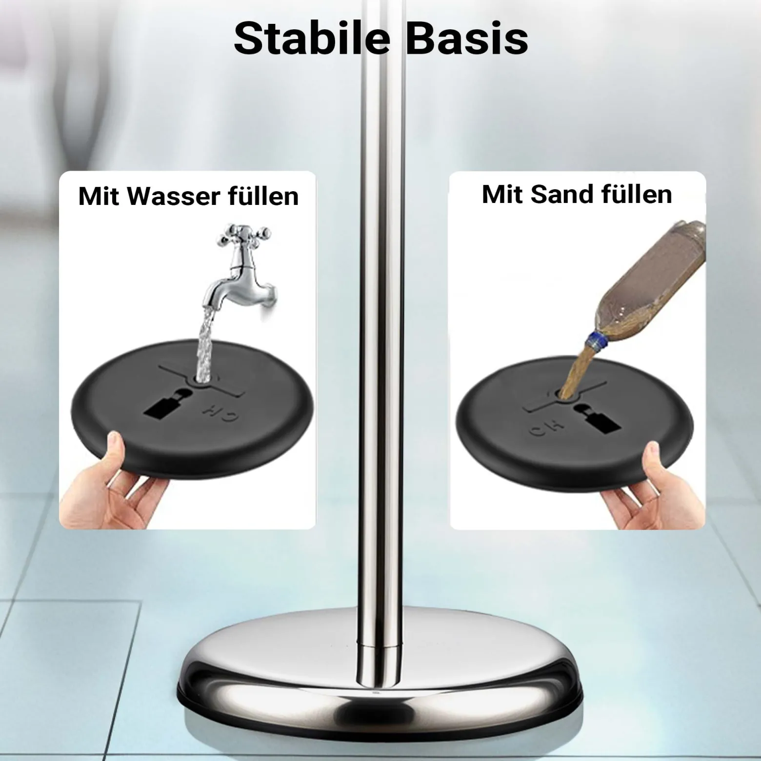 Wiltec Präsentationsständer höhenverstellbar 88-138 cm, Infoständer für A3, Aufsteller Aluminium & Stahl, Werbeaufsteller vielseitig einsetzbar