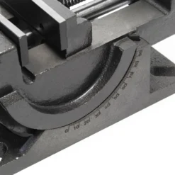 Wiltec Präzisions-Maschinenschraubstock 100 mm Backenbreite, 90° schwenkbar für exaktes Arbeiten, Werkbank Schraubstock aus Gusseisen