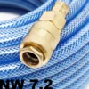 Wiltec PVC Druckluftschlauch 20 m bis max. 60 bar, Kompressorschlauch mit Schnellkupplung, Gewebeschlauch für alle gängigen Kompressoren, Luftschlauch