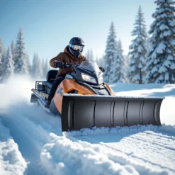 Wiltec Quad Schneeschild 140 x 40 cm, universal Schneepflug für ATV-Fahrzeuge, Traktor, Räumschild aus SPCC, Schneeschippe mit Richtungseinstellung