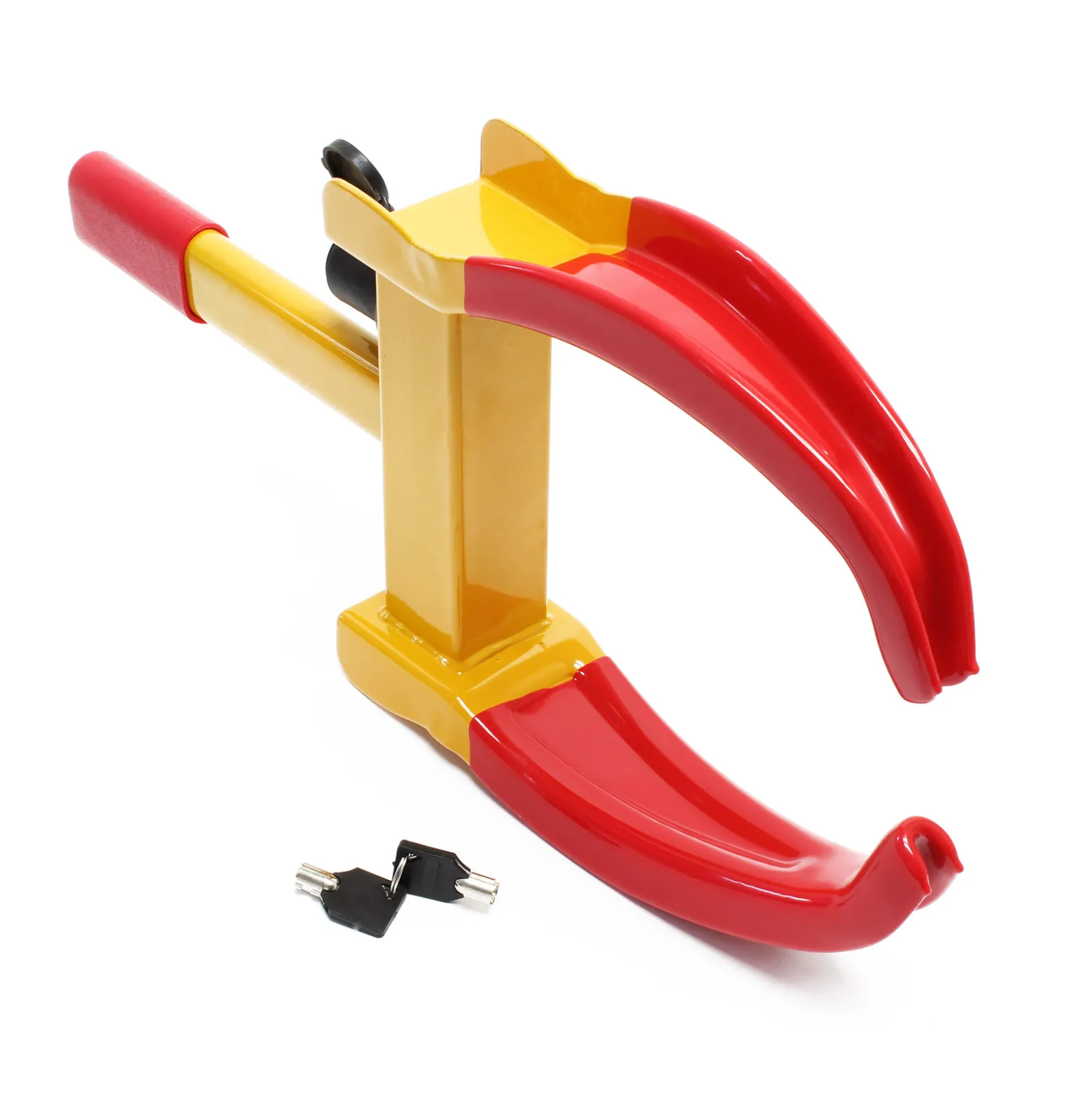 Wiltec Radkralle 480 x 245-340 x 73 mm, für Reifen 175-225 mm, Parkkralle Reifenkralle aus Stahl zur Diebstahlsicherung, Wegfahrsperre inkl. Schlüssel