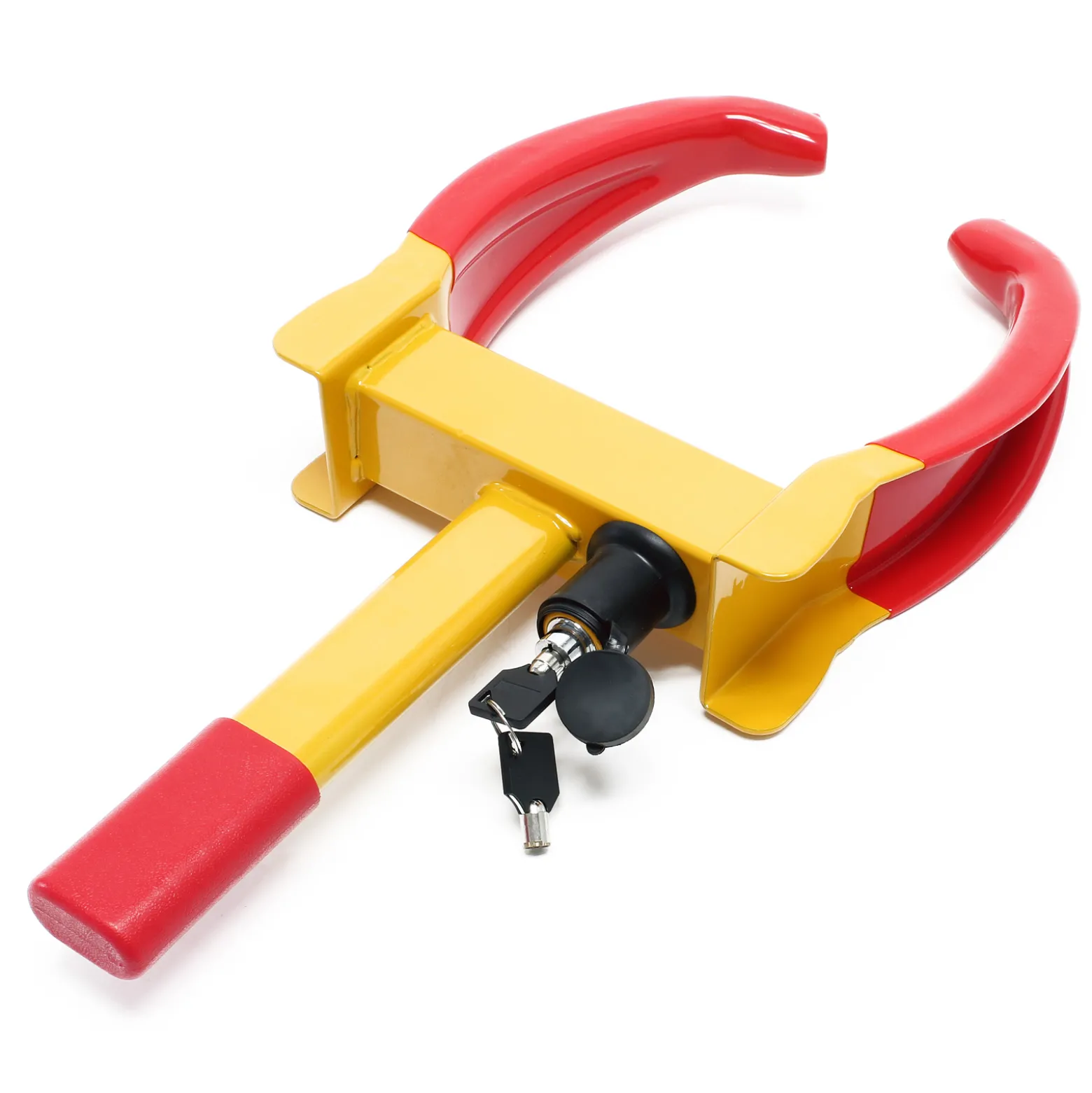 Wiltec Radkralle 480 x 245-340 x 73 mm, für Reifen 175-225 mm, Parkkralle Reifenkralle aus Stahl zur Diebstahlsicherung, Wegfahrsperre inkl. Schlüssel
