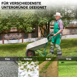Wiltec Rad 3.00-4 85 x 260 mm 90 kg, Schubkarren Komplettrad mit Kunststofffelge, Winkelventil, Luftreifen für Sackkarre, Bollerwagen u.a .