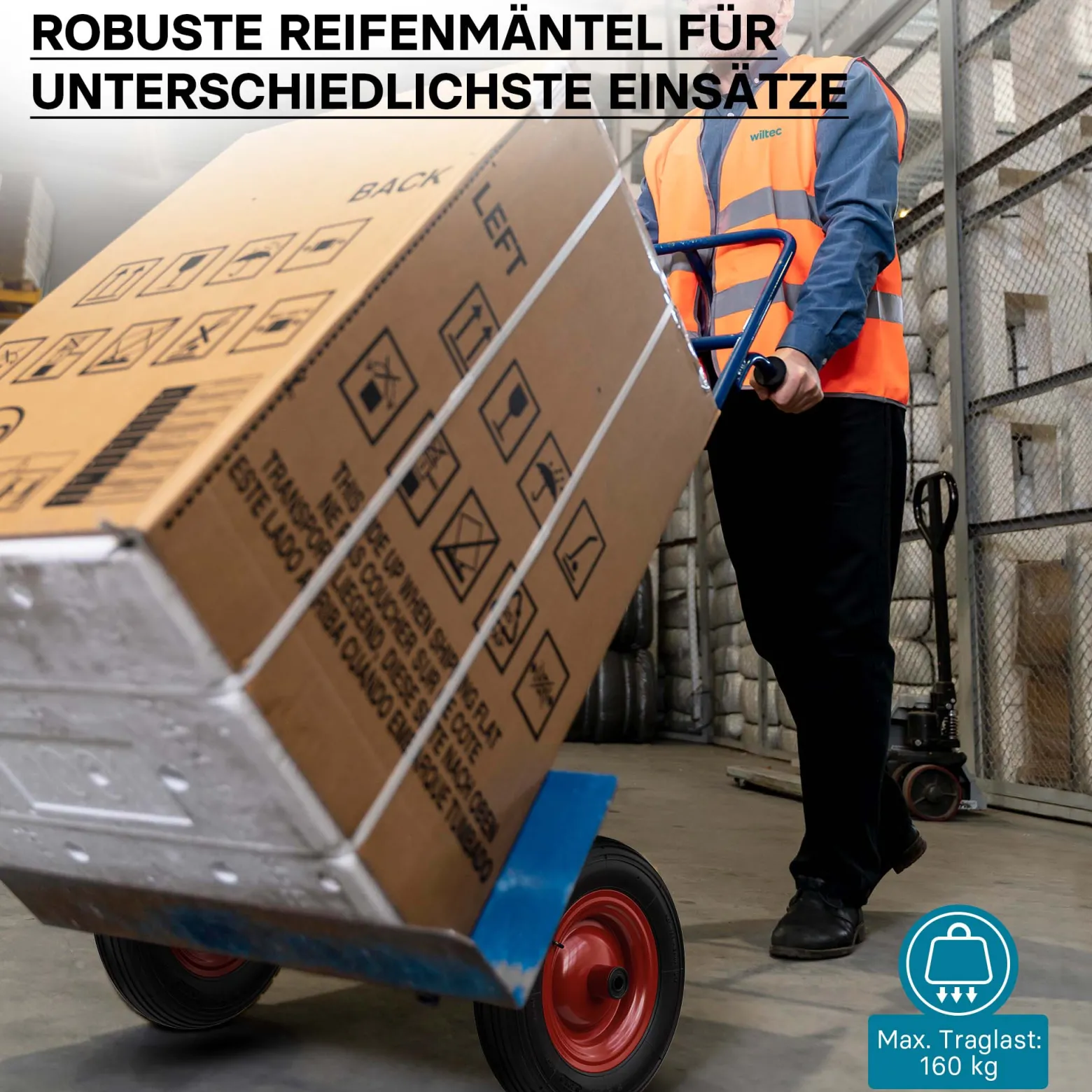 Wiltec Rad 4.00-8 400 x 100 mm 160 kg, Schubkarren Komplettrad mit Stahlfelge, Winkelventil, Luftreifen für Sackkarre, Bollerwagen u.a .