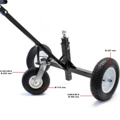 Wiltec Rangierhilfe für Anhänger und Wohnwagen bis 500 kg, Rangierwagen mit 3 Rädern und höhenverstellbarer Kupplungskugel