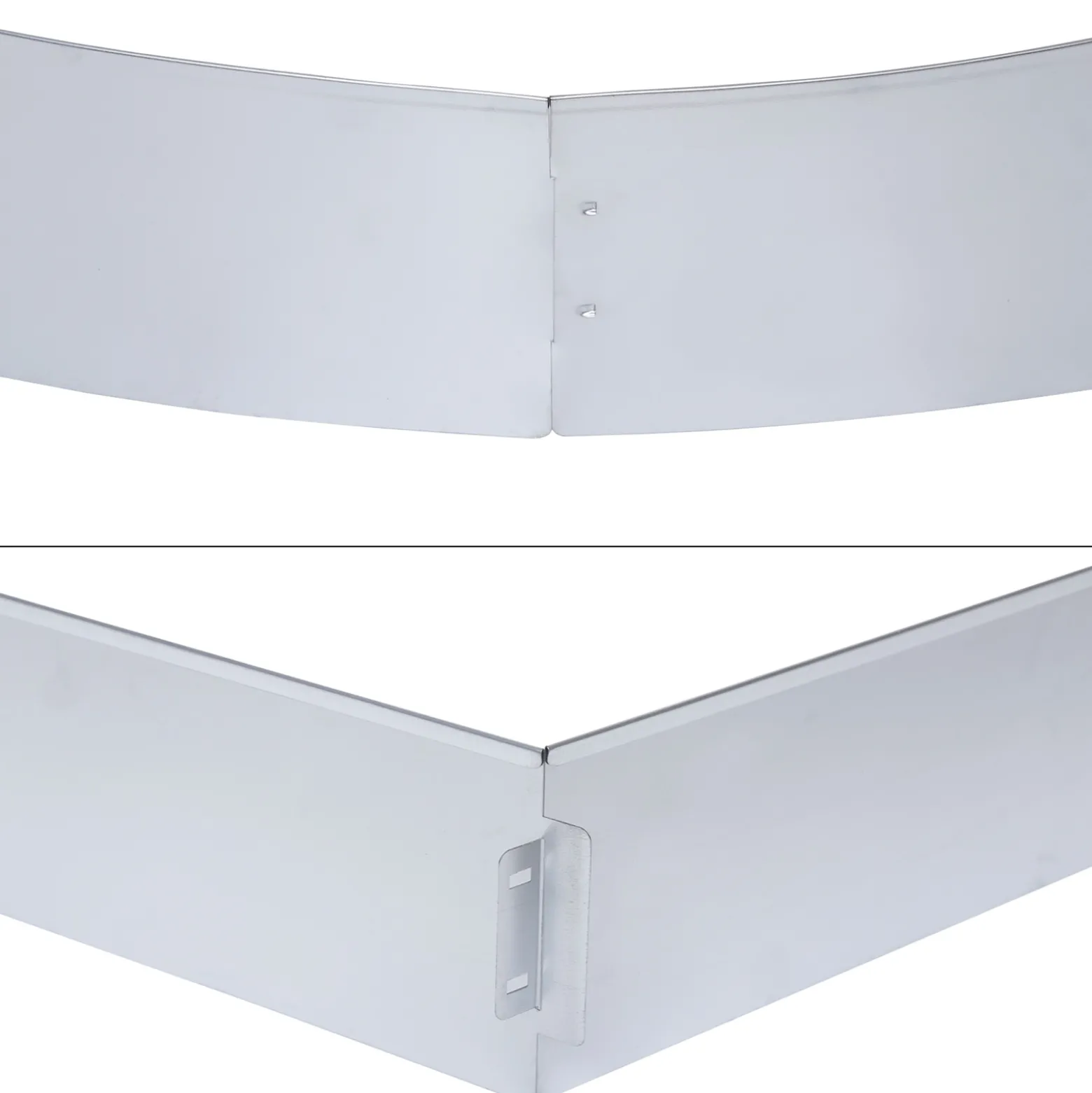 Wiltec Rasenkante aus Stahl 5 m Beetumrandung bestehend aus 5 Elementen je 100 x 14 cm, Beeteinfassung als Stecksystem, verzinkte Mähkante
