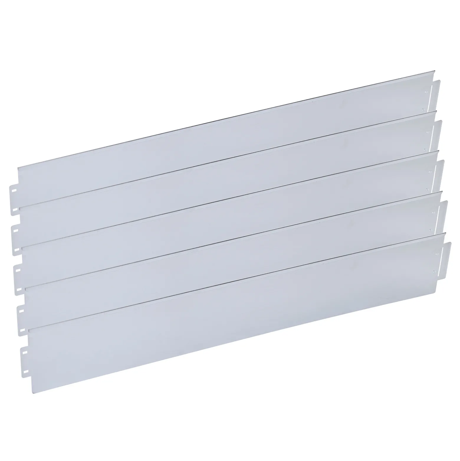Wiltec Rasenkante aus Stahl 5 m Beetumrandung bestehend aus 5 Elementen je 100 x 14 cm, Beeteinfassung als Stecksystem, verzinkte Mähkante