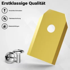 Wiltec Rasenroboter Messer Set Titan V1 35 x 18 mm – 18 Stück - Klingen für Mähroboter, Rasenmäher Ersatzmesser kompatibel mit verschiedenen Modellen