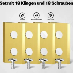 Wiltec Rasenroboter Messer Set Titan V2 35 x 18 mm – 18 Stück - Klingen für Mähroboter, Rasenmäher Ersatzmesser kompatibel mit verschiedenen Modellen