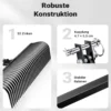Wiltec Rasentraktor Heuharke mit 152 cm Arbeitsbreite, Heurechen mit 32 Harkenzinken, Rechen mit 3-Punkt-Aufstecksystem mit 360° Drehung