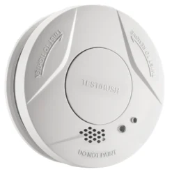 Wiltec Rauchmelder mit fest verbauter Batterie 3 V, 10 Jahre wartungsfrei, Feuermelder mit HUSH-Funktion, zuverlässiger Brandschutzmelder 85 dB, effektiver Brandschutz