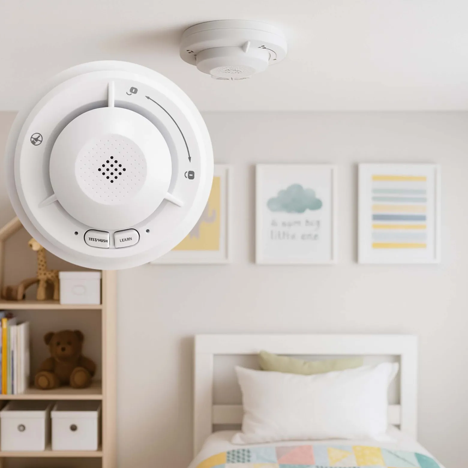 Wiltec Rauchmelder vernetzt 2x mit 10-Jahres-Batterie und Funktechnologie Fotoelektrischer Feuermelder mit 85 dB Alarm für effektiven Brandschutz in Wohnung und Haus