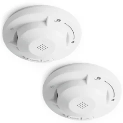 Wiltec Rauchmelder vernetzt 2x mit 10-Jahres-Batterie und Funktechnologie Fotoelektrischer Feuermelder mit 85 dB Alarm für effektiven Brandschutz in Wohnung und Haus