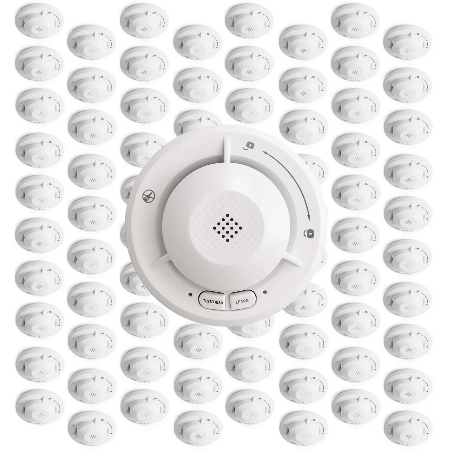 Wiltec Rauchmelder vernetzt 80x mit 10-Jahres-Batterie und Funktechnologie Fotoelektrischer Feuermelder mit 85 dB Alarm für effektiven Brandschutz in Wohnung und Haus