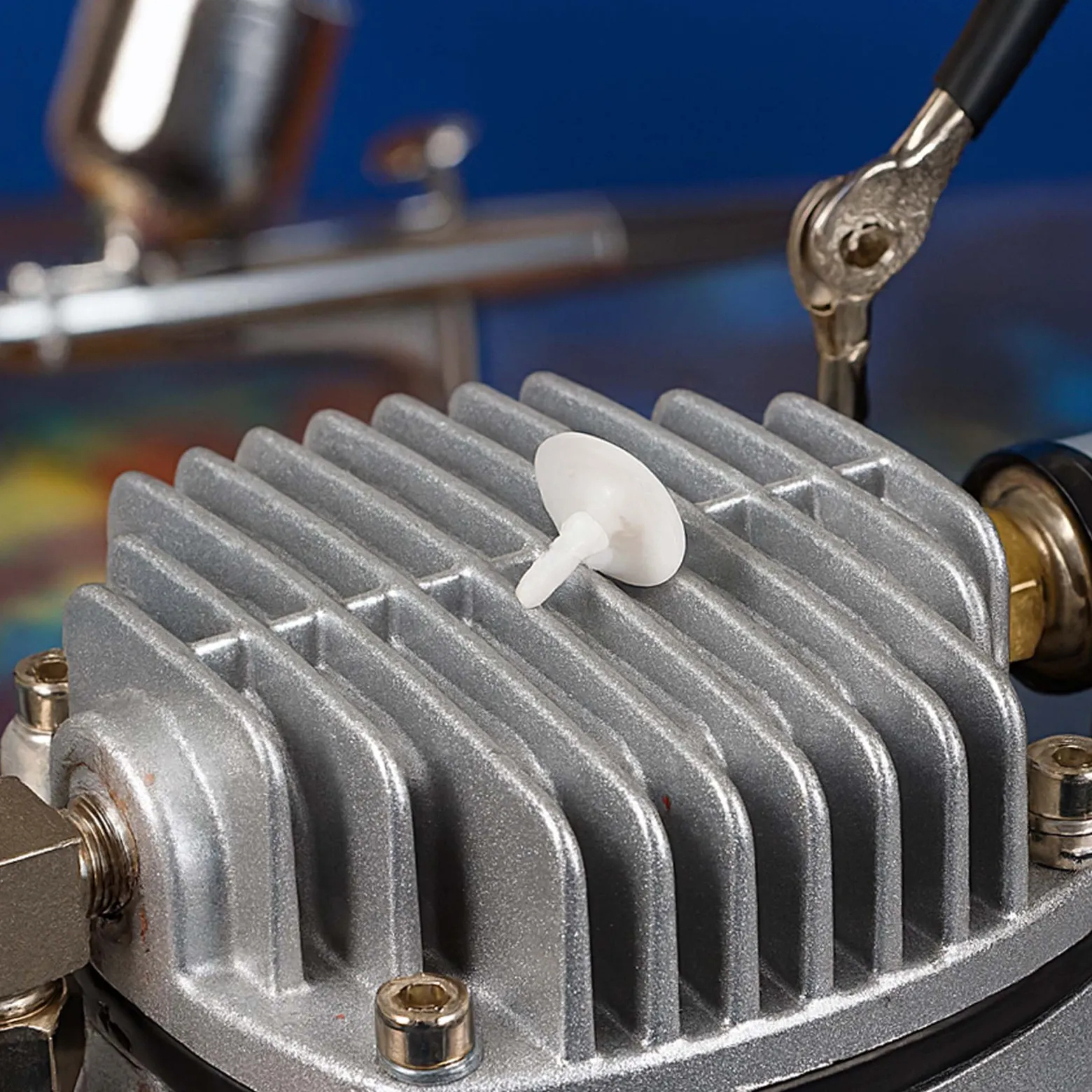 Wiltec Rückschlagventil für Airbrush Kompressor – passend zu AS20W / AS18-2 / A18B / AS189 / AS19 / AS196 – Zubehör – für Modellbau, Tattoos, Nailart