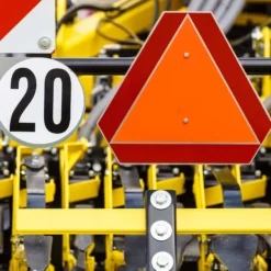 Wiltec reflektierende Warntafel für langsame Fahrzeuge bis 40 km/h, dreieckiges Warnschild aus Aluminium
