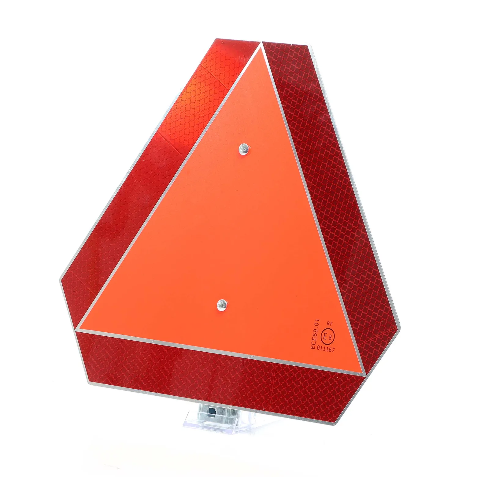 Wiltec reflektierende Warntafel für langsame Fahrzeuge bis 40 km/h, dreieckiges Warnschild aus Aluminium