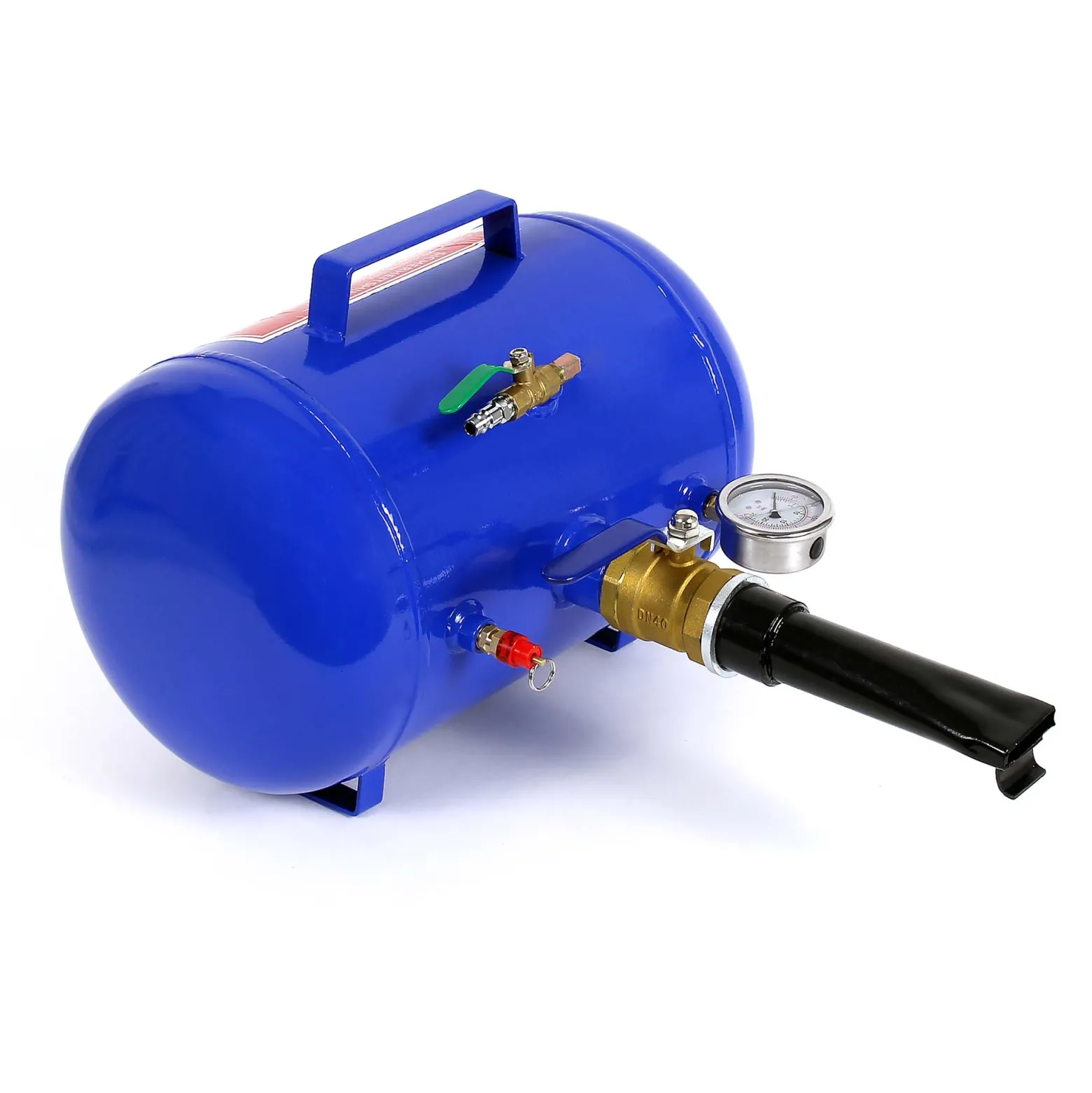 Wiltec Reifen-Booster 19 l, Druckluft Reifenbefüller 6-8 bar Arbeitsdruck, 40 x 25,5 cm, für verschiedene Reifen, Reifenfüllkanone max. 10 bar