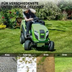 Wiltec Reifen für den Aufsitzmäher 16x6.50-8 4pr mit Schlauch und Winkelventil Komplettrad Rasentraktor