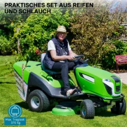 Wiltec Reifen für den Aufsitzmäher 18x8.50-8 4pr mit Schlauch und Winkelventil Komplettrad Rasentraktor