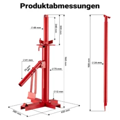 Wiltec Reifenmontiergerät 38,1 x 45,72 cm, ab Ø 51 mm, für Reifengrößen 4