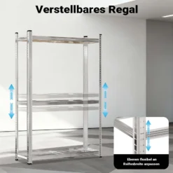 Wiltec Reifenregal – 180 x 120 x 40 cm – bis 795 kg – für 8 Reifen – aus Stahl – Werkstattregal Lagerregal Reifenständer Schwerlastregal