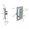 Wiltec Revisionsklappe 15 x 20 cm Revisionstür mit Aluminiumrahmen, Revisionsöffnung mit 12,5 mm Gipskartoneinlage, Revi Klappe für Trockenbau