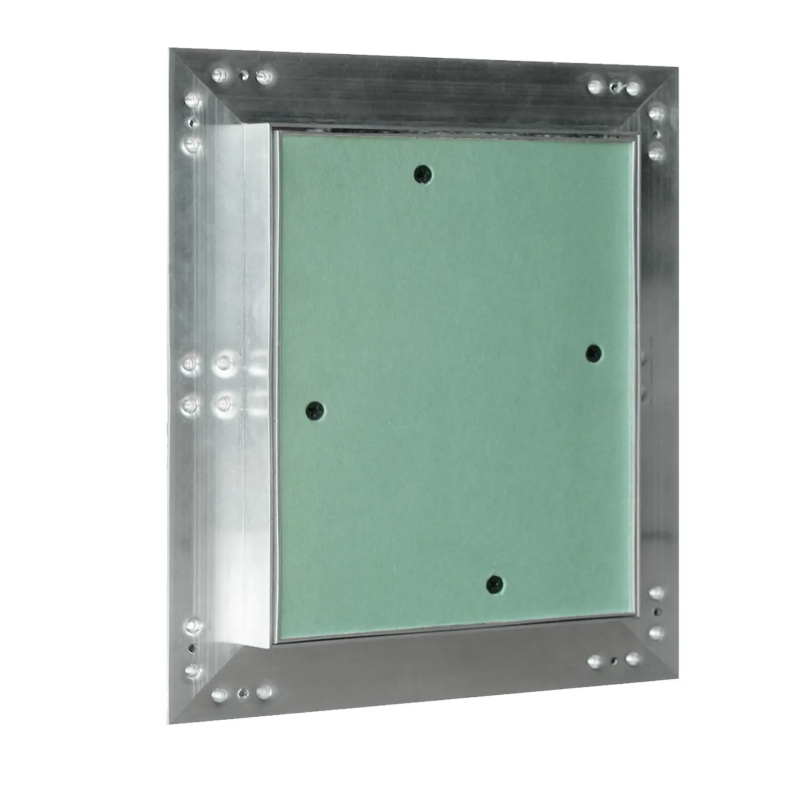Wiltec Revisionsklappe 20 x 20 cm Revisionstür mit Aluminiumrahmen, Revisionsöffnung mit 12,5 mm Gipskartoneinlage, Revi Klappe für Trockenbau