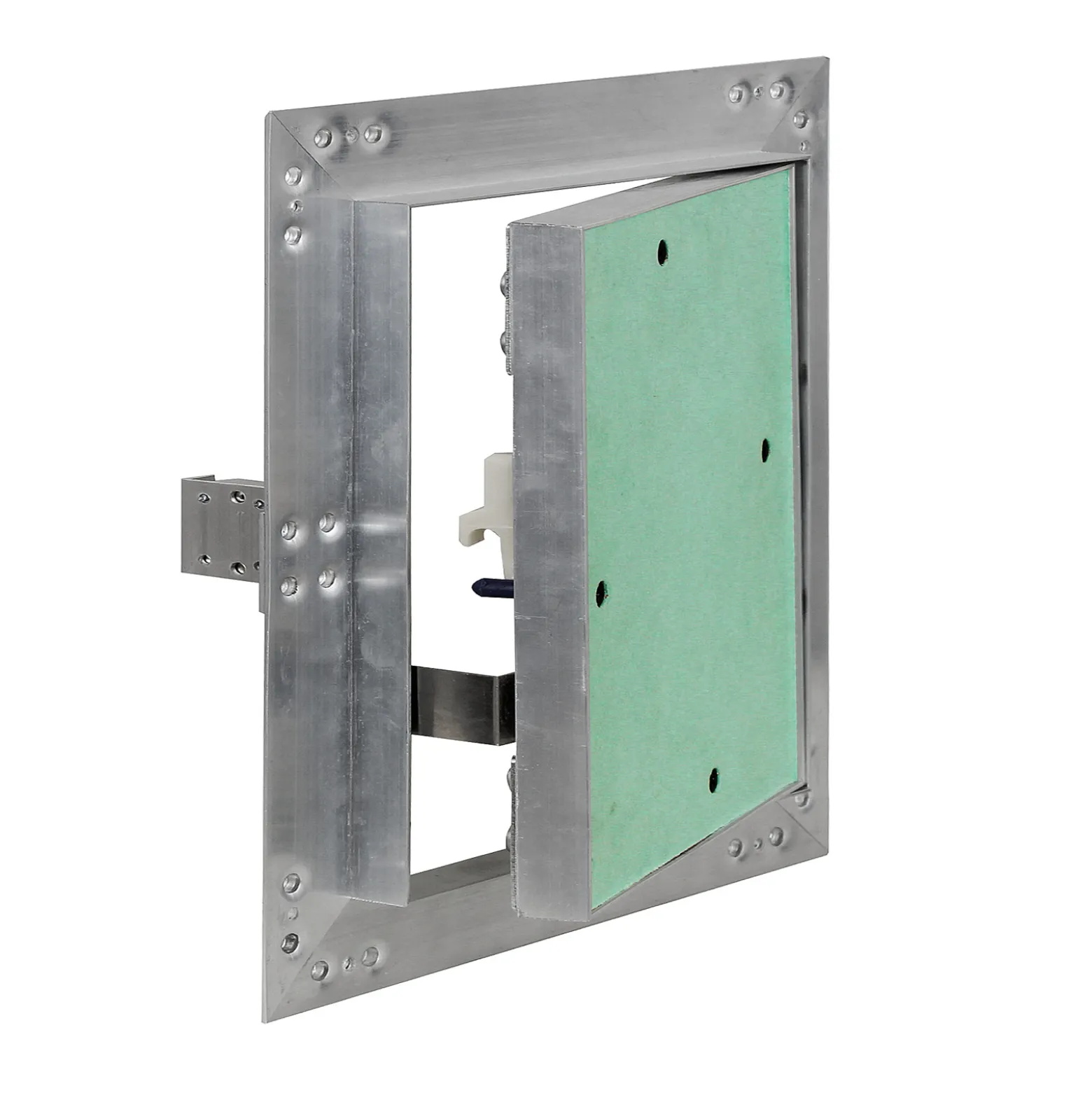 Wiltec Revisionsklappe 20 x 20 cm Revisionstür mit Aluminiumrahmen, Revisionsöffnung mit 12,5 mm Gipskartoneinlage, Revi Klappe für Trockenbau