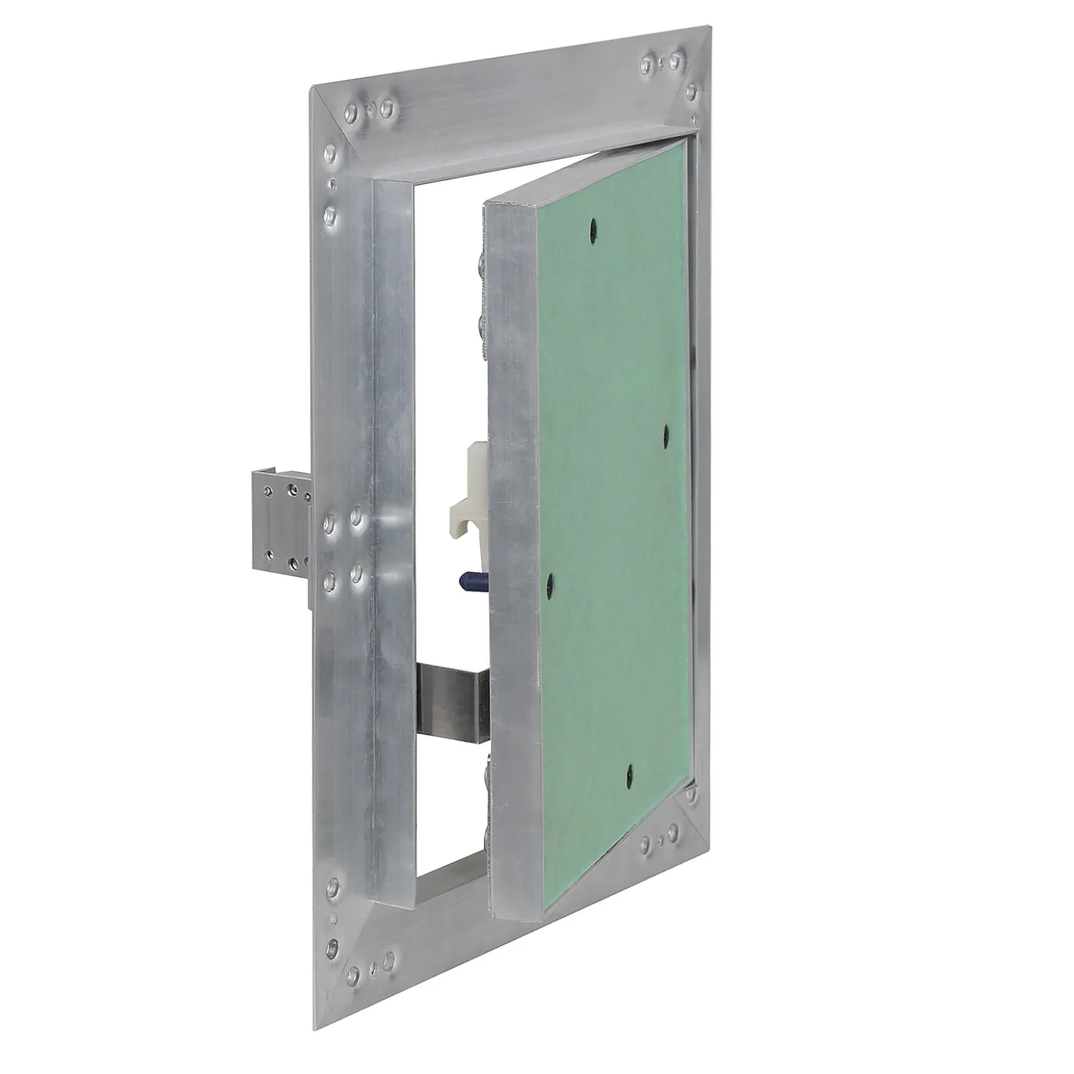 Wiltec Revisionsklappe 20 x 25 cm Revisionstür mit Aluminiumrahmen, Revisionsöffnung mit 12,5 mm Gipskartoneinlage, Revi Klappe für Trockenbau