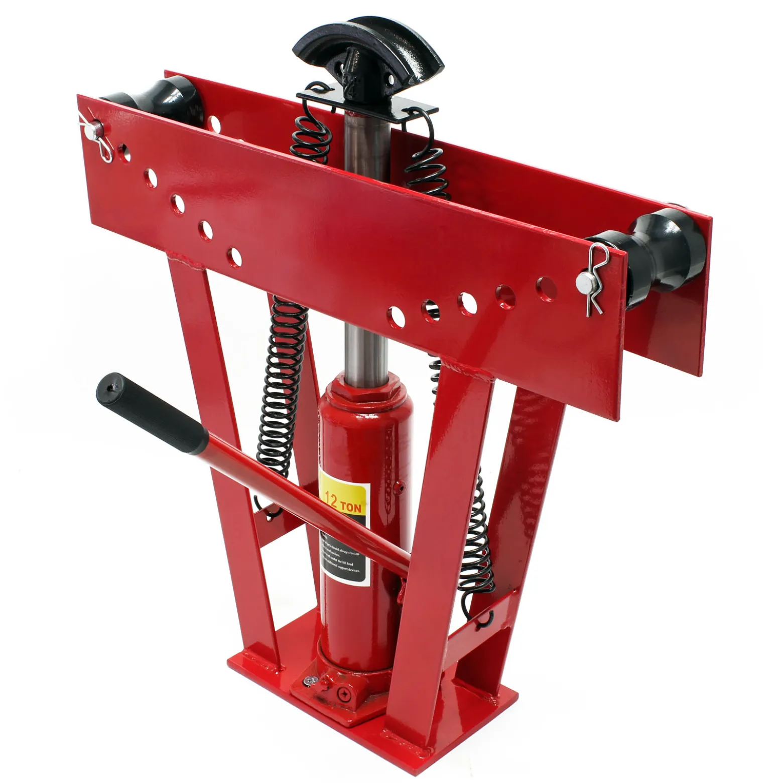 Wiltec Rohrbiegemaschine hydraulisch 16 t, Biegewinkel bis 90°, Rohrbiegegerät Rohrbieger mit 8 Presstücken 21,3-88,9 mm, Biegemaschine Rohre