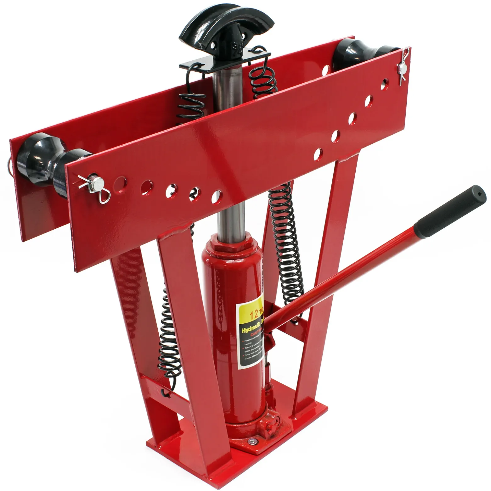 Wiltec Rohrbiegemaschine hydraulisch 16 t, Biegewinkel bis 90°, Rohrbiegegerät Rohrbieger mit 8 Presstücken 21,3-88,9 mm, Biegemaschine Rohre