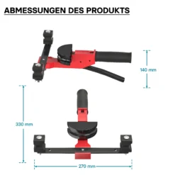 Wiltec Rohrbiegemaschine manuell, für Rohrdurchmesser 14-32 mm und Biegeradius bis 90°, Handbiegegerät für Alu-, Kupfer- und Kunststoffrohre, Rohrbieger
