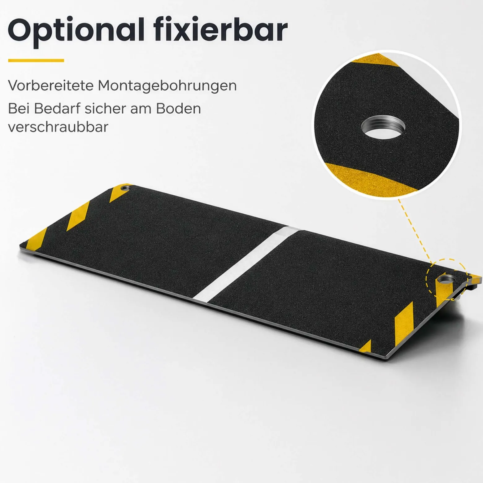 Wiltec Rollstuhlrampe Alu 800 x 250 x 21 mm, Türschwellenrampe bis 40 mm Stufenhöhe und 363 kg Traglast, rutschfeste Bordsteinrampe für Rollstuhl und Rollator
