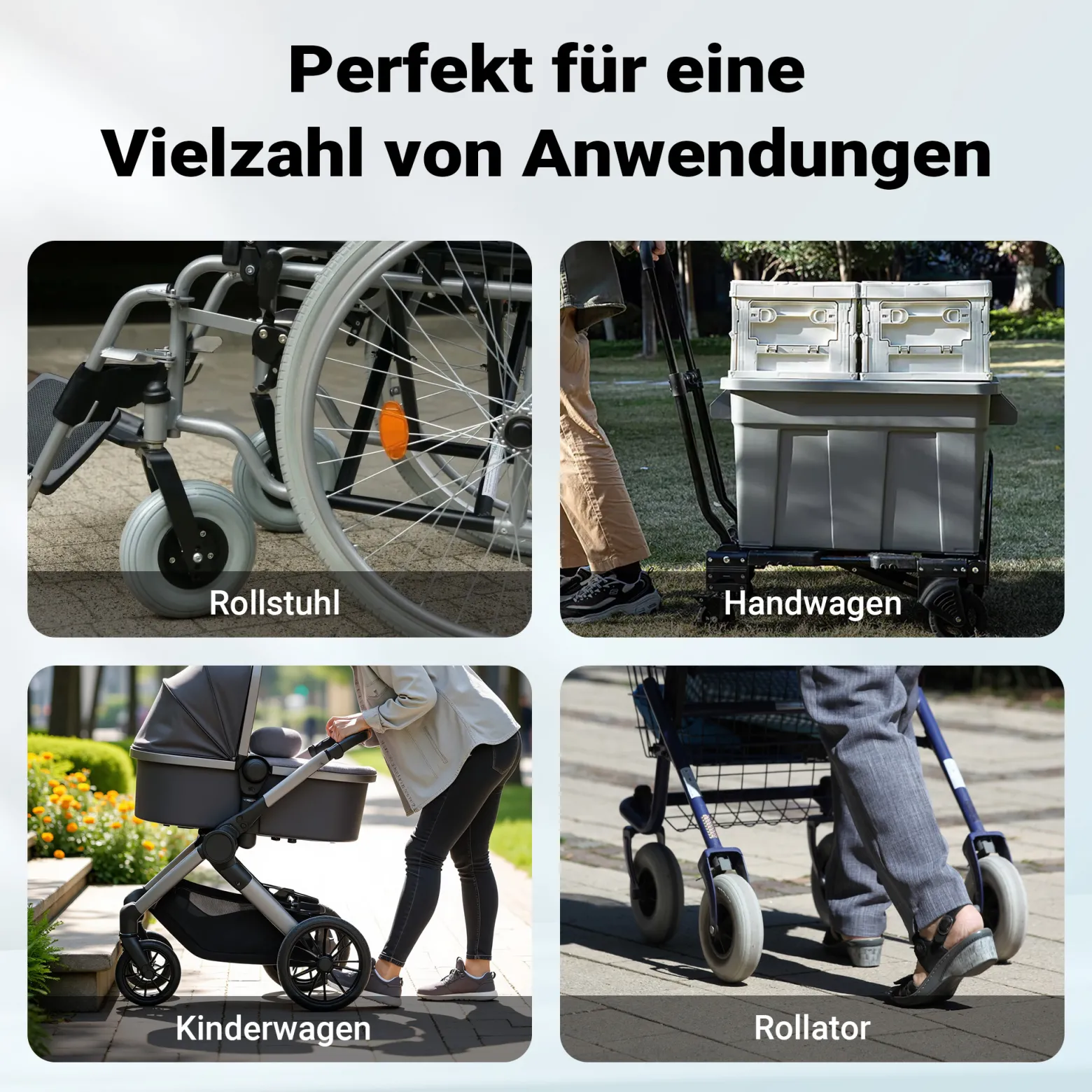 Wiltec Rollstuhlrampe doppelt faltbar 152cm 270kg, mobile Auffahrschiene mit rutschfester Oberfläche als Rollirampe, Aluminium Kofferrampe