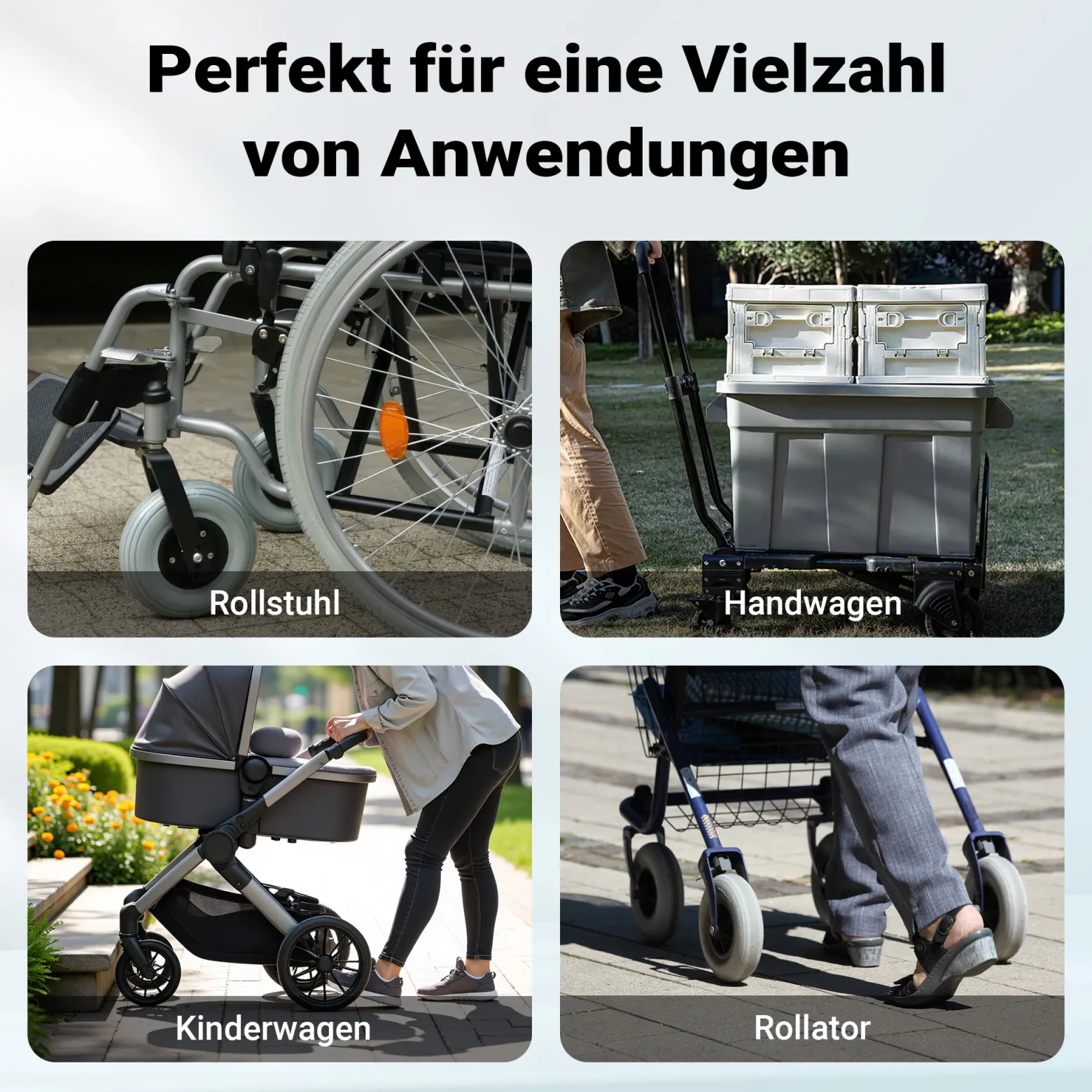 Wiltec Rollstuhlrampe doppelt faltbar 244cm 270kg, mobile Auffahrschiene als Rollirampe, Aluminium Kofferrampe