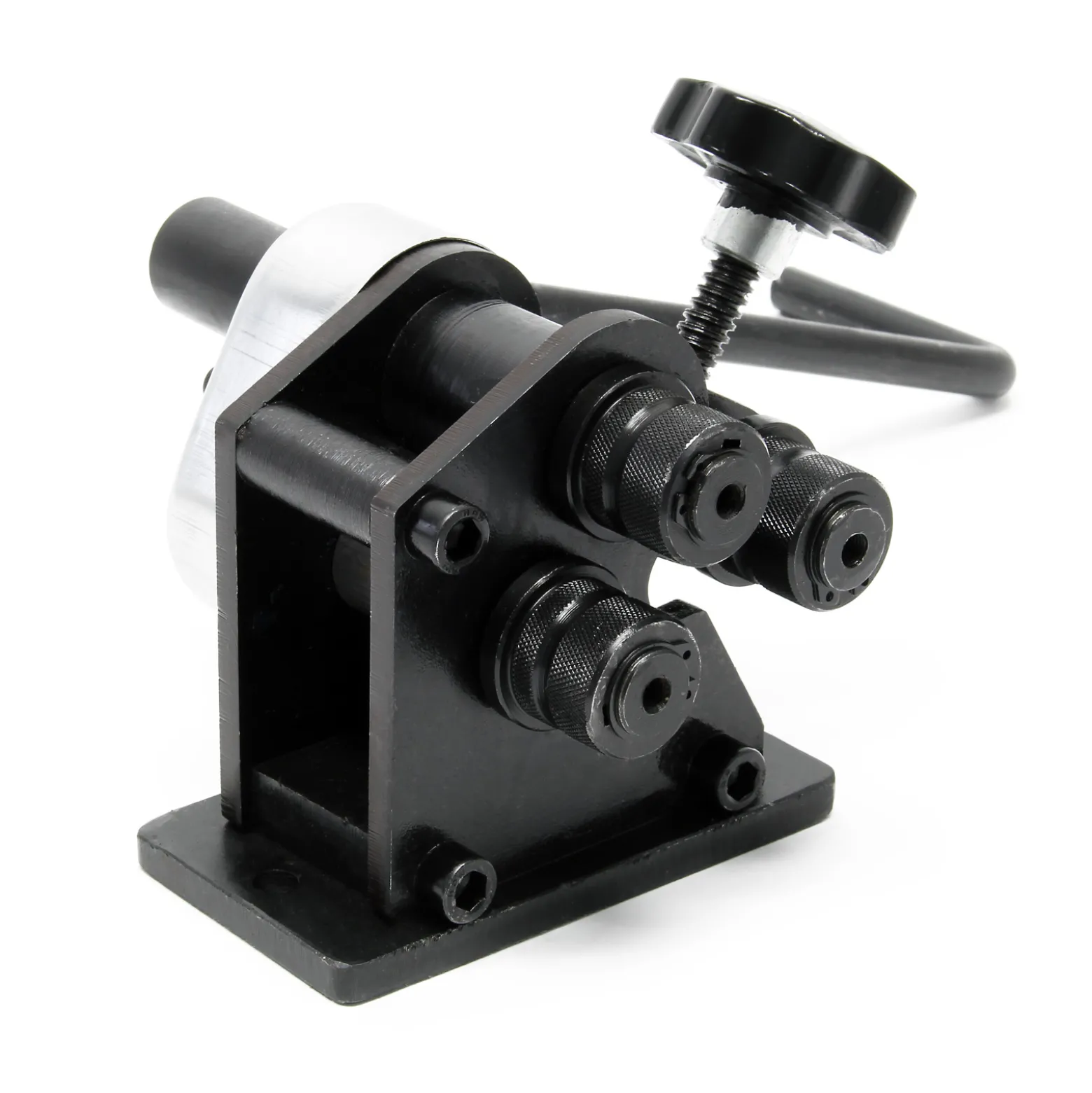 Wiltec Rundbiegemaschine mit min. Biegeradius 70 mm und max. Durchmesser 6,5 mm, Rollenbiegemaschine manuell für Flachstahl und Rundstahl