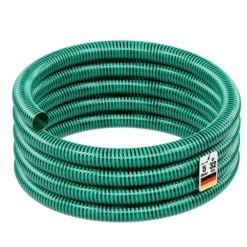 Wiltec Saugschlauch Druckschlauch 5m, flexibel, 32mm (1 1/4") grün - Made in Europe, zum Anschluss an Teichpumpen und Hauswasserwerke