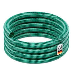 Wiltec Saugschlauch Druckschlauch 5m, flexibel, 20mm (3/4") grün - Made in Europe, zum Anschluss an Teichpumpen und Hauswasserwerke